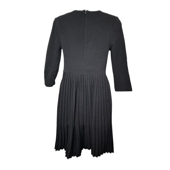 Ganni x Anthropologie Fulton Black Pleated Knit A-Line Dress XS - Picture 8 of 13
